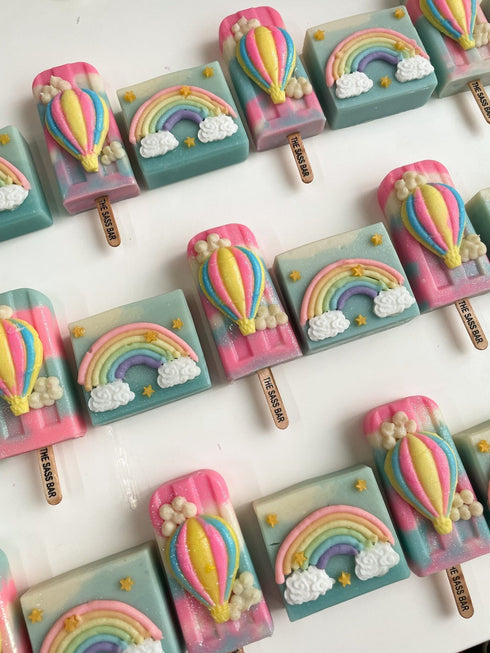 The Sass Bar Hot Air Balloon + Rainbow (Set of 2) Soap
